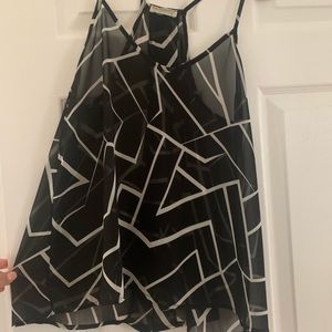 White and Black Tank Top